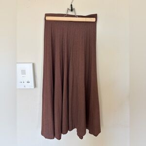 Zara Chocolate Brown Midi Skirt
